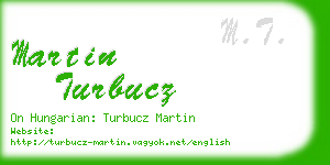 martin turbucz business card